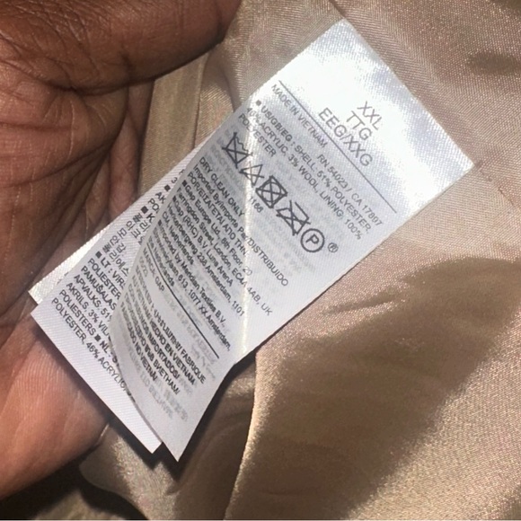 GAP Womens 2XL Camel Hair Wool Blend Long Coat Brown Preppy Classic Modern Y2K - Picture 8 of 12